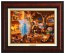 Kinkade Disney Canvas Classics: Mickey and Minnie Lighthouse Cove (Classic Burl Frame)