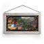 Kinkade Disney Stained Glass Art: Sleeping Beauty Dancing in the Enchanted Light (Whitewash Frame)