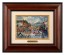 Kinkade Disney Brushworks: Mickey and Minnie Candy Cane Express (Classic Burl Frame)