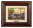 Kinkade Disney Brushworks: Mickey and Minnie in London (Classic Burl Frame)