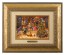 Kinkade Disney Brushworks: Beauty and the Beast Christmas Celebration (Classic Antique Gold Frame)