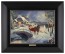 Kinkade Disney Canvas Classics: Mickey and Minnie Evening Sleigh Ride (Classic Black Frame)