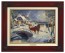 Kinkade Disney Canvas Classics: Mickey and Minnie Evening Sleigh Ride (Classic Brandy Frame)