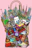 Hey Girlfriend, Let's Go Shopping by Charles Fazzino (Baby Pink)