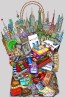 Hey Girlfriend, Let's Go Shopping by Charles Fazzino (Grey)