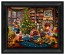 Thomas Kinkade Brushstroke Vignette: Mickey and Minnie Trimming the Tree