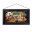 Kinkade Disney Stained Glass Art: Mickey and Minnie Schoolhouse (Classic Black Frame)