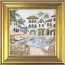 Villa by the Sea Framed Canvas Print 5x5" by Ashley Salvatori