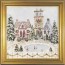 Snowflake Village Framed Canvas Print 8x8" by Ashley Salvatori