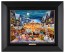 Kinkade Disney Canvas Classics: Mickey and Minnie Christmas Market (Classic Black Frame)