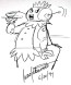 Iwao Takamoto Original Drawing: Rosie With Teacup (5155)