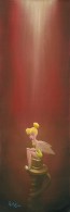 Tinker Bell Sits Impatiently / Oil on Canvas / 10"w x 30"h